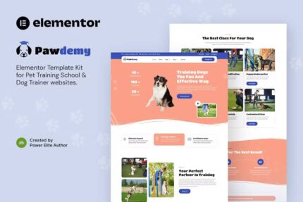 Pawdemy – Template Kit do Elementor da Academia de Treinamento de Animais