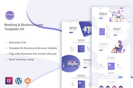 Payloan – Template Kit de elemento de empréstimo bancário e comercial