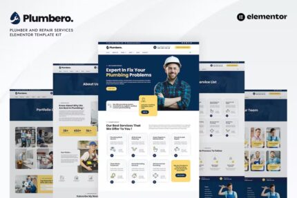 Plumbero – Template Kit Elementor para serviços de encanador e reparo