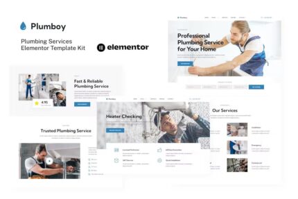 Plumboy – Template Kit Elementor para serviços de encanamento