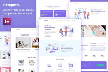 Potopath – Template Kit Elementor para Agência digitais