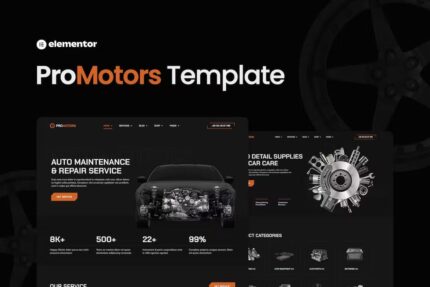 ProMotors – Template Kit Elementor de detalhamento e serviço de carro