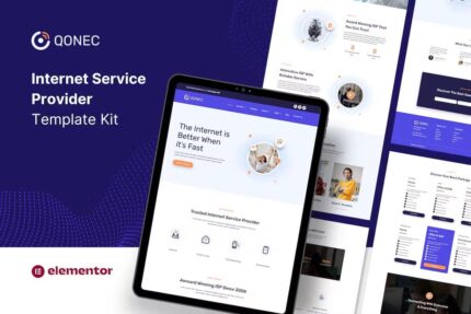 Qonec – Template Kit de provedor de serviços de Internet e banda larga