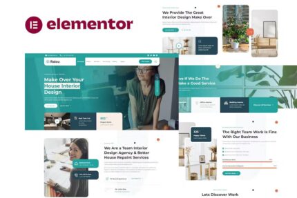 Raiou – Kit de modelo Elementor de design de interiores para casa