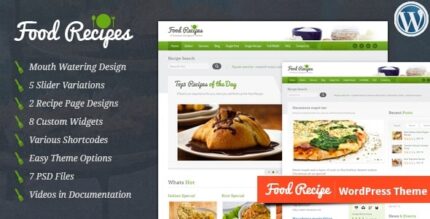 Receitas de comida – Tema WordPress