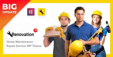 Renovação – Serviço de reparo, Manutenção residencial Elementor WP Theme