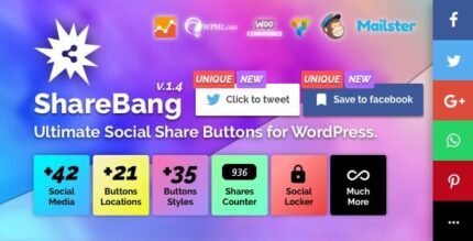 ShareBang, botões de compartilhamento social definitivos para WordPress.