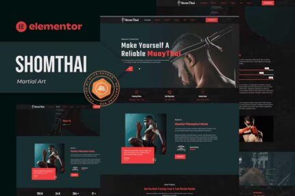 Shomthai – Template Kit Elementor de arte material