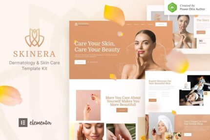Skinera – Template Kit Elementor para dermatologia e cuidados com a pele