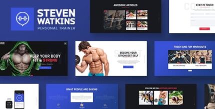 Steve Watkins | Personal Gym Trainer & Nutrition Coach Tema WordPress