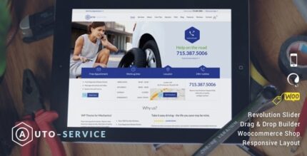 Tema WordPress de mecânico de automóveis