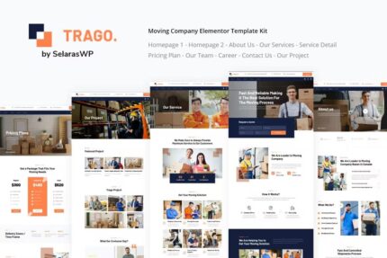 Trago – Template Kit Elementor de serviço Movers & Packers