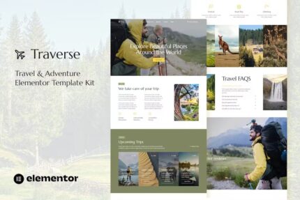 Traverse – Template Kit Elementor para Agência de viagens e turismo