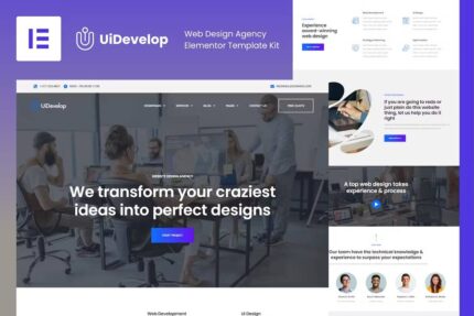 UIDelop – Template Kit Elementor para agência de web design
