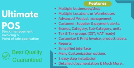 Ultimate POS – Melhor aplicativo ERP, Gestão de Estoque, Ponto de Venda e Faturamento + Addons