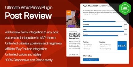 Ultimate Post Review – Plugin de comentários e classificação de posts responsivos do WordPress