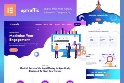 Uptraffic – Template Kit Elementor para agência de marketing digital