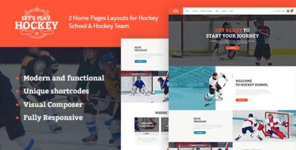 Vamos jogar | Tema WordPress para Escola de Hóquei e Esportes de Inverno