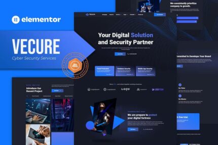 Vecure – Template Kit Elementor de serviços de segurança cibernética