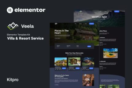 Veela – Template Kit Elementor para aluguel de temporada e resort