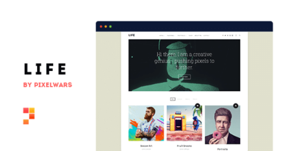 Vida – Tema WordPress de portfólio em caixa