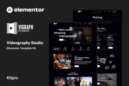Vigraph – Kit de modelos Elementor para estúdio de videografia