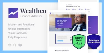 WealthCo | Um novo tema WordPress de consultoria financeira e de negócios