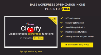 Webcraftic Clearfy Business – Plugin de Otimização Wordpress