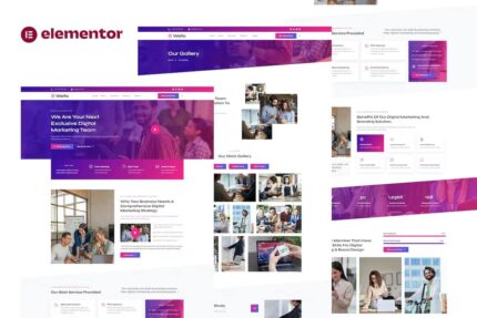Wefa – Kit de modelo Elementor para agência de marketing digital e design de marca