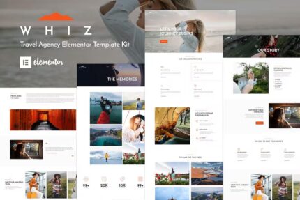 Whiz – Agência de Viagens Elementor Template Kit