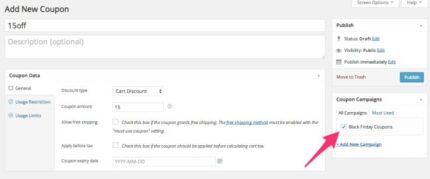 WooCommerce – Campanhas de cupom