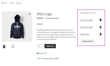 WooCommerce – Comparação de produtos