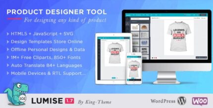 WooCommerce – Designer de produtos Lumise + Addons
